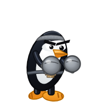 Openbox's Distro Fighter character, a customized penguin