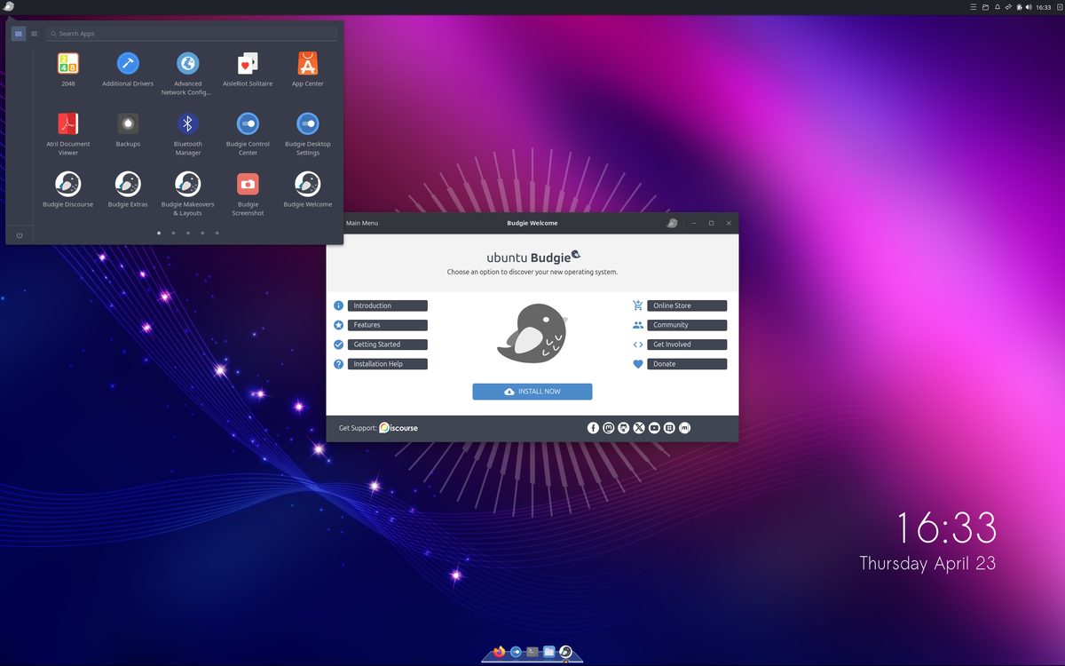 Budgie desktop screenshot