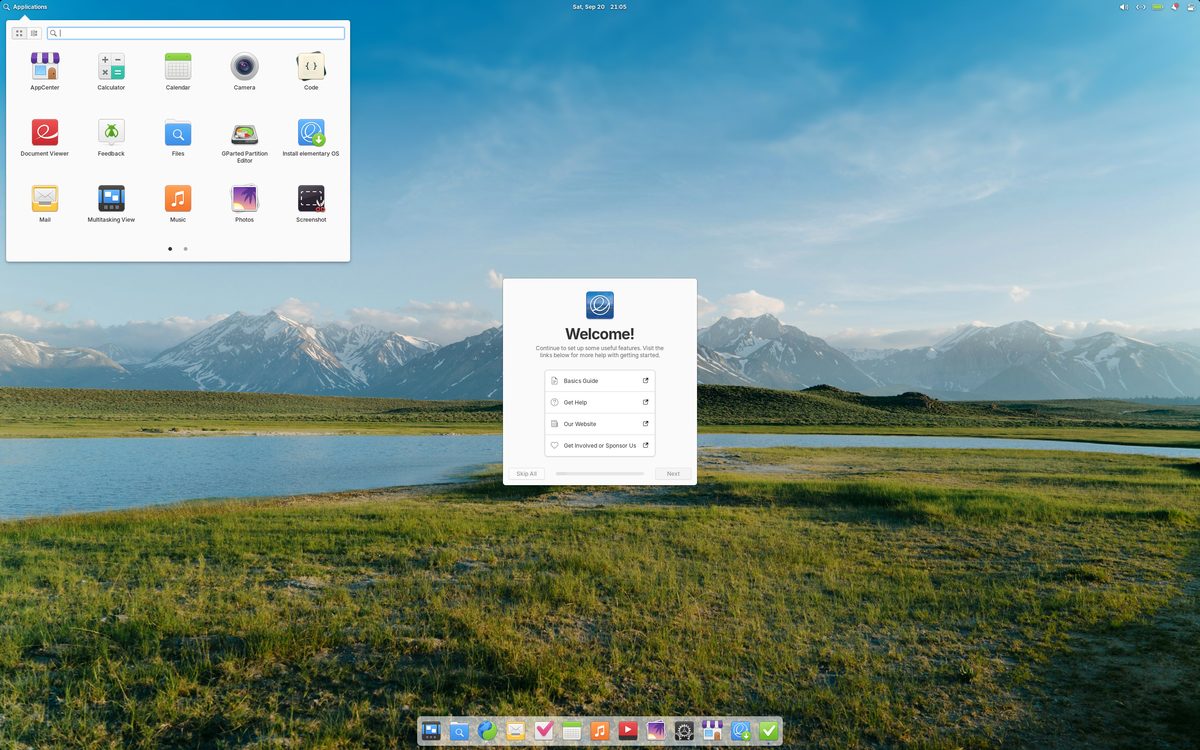 elementary OS desktop screenshot
