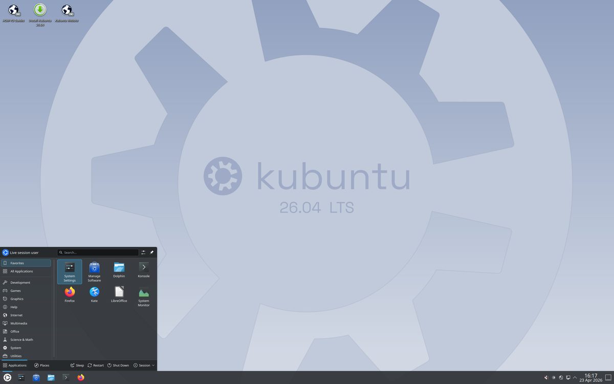 Kubuntu desktop screenshot