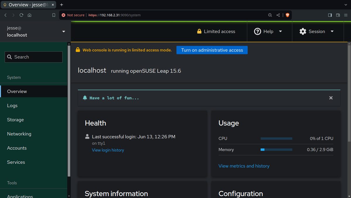 openSUSE Leap desktop screenshot