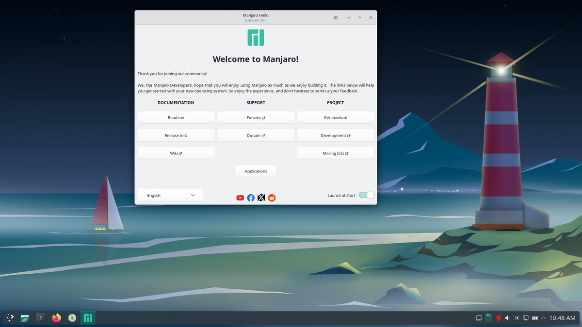 Manjaro desktop screenshot