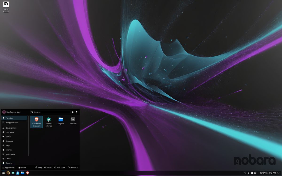 Nobara desktop screenshot