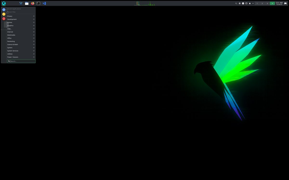 Parrot OS desktop screenshot