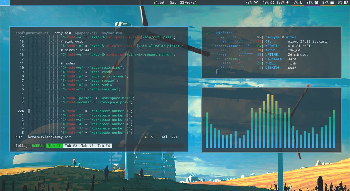 Sway desktop screenshot